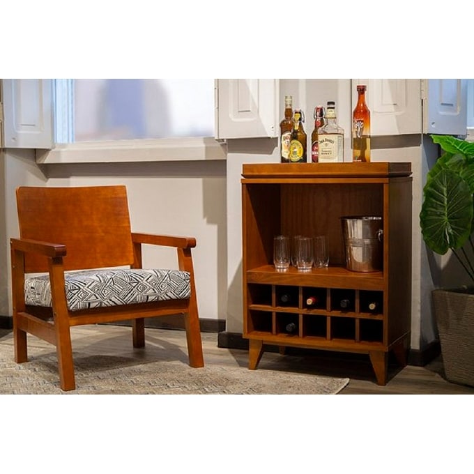 Carson Carrington Bobergsudde Wine Liquor 10 Bottles Floor Rack Cabinet