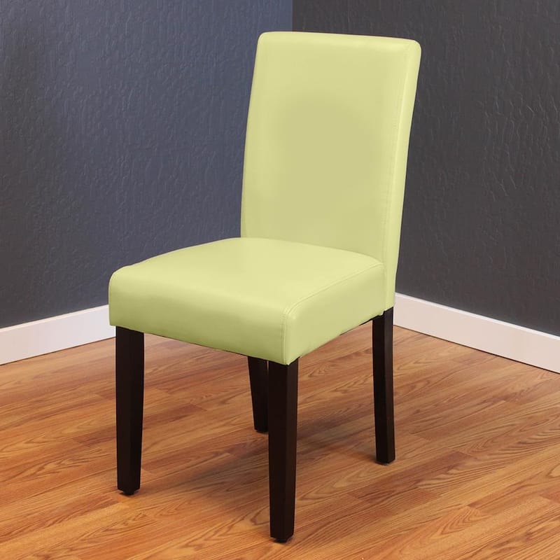 Mai Faux Leather Dining Chairs (Set of 2) - Wax Green