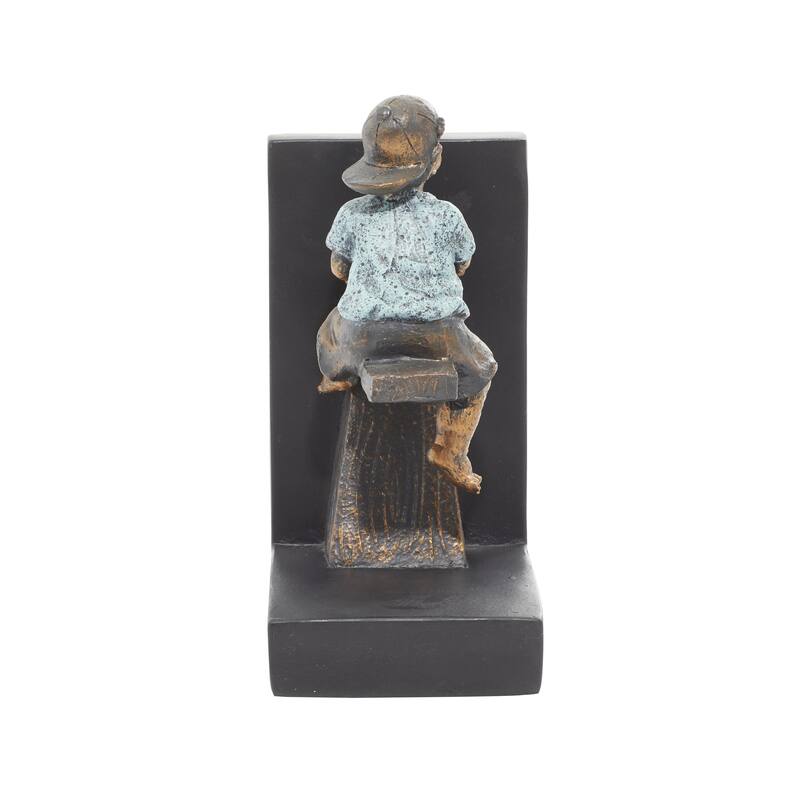 Polystone People Decorative Bookends with Swing Set - Set of 2 Brown - Roche River Decor