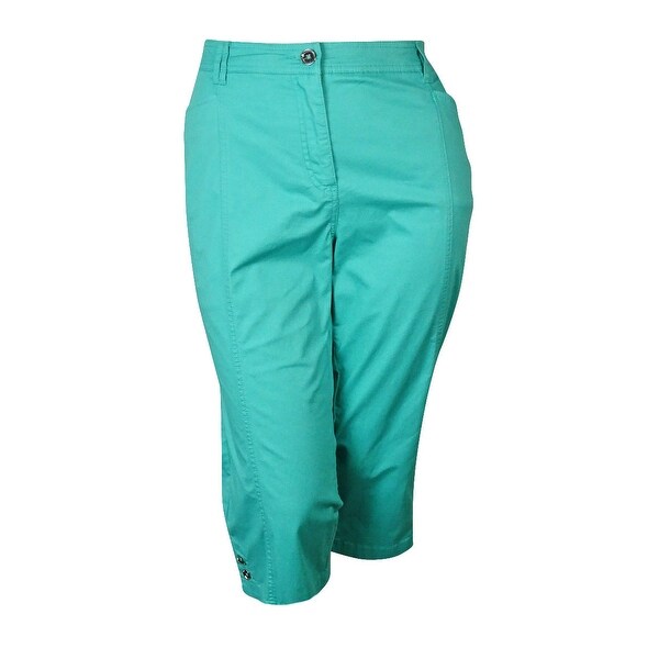 JM Collection Women's Comfort Tummy Control Capris