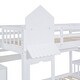 preview thumbnail 9 of 7, Twin Over Twin Size Bunk Bed Kids Bed with 2 Drawers 3 Shelves and Slide, White