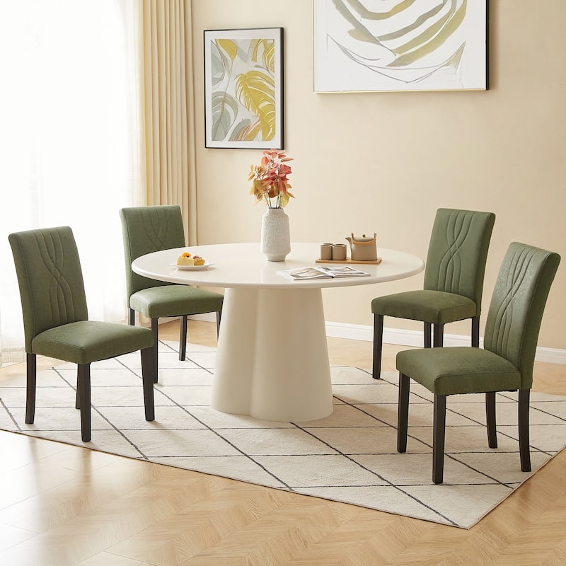 VECELO Upholstered Dining Chairs Set of 2/4/6, Fabric Dining Room Kitchen Side Chair, Parson Dining Chairs