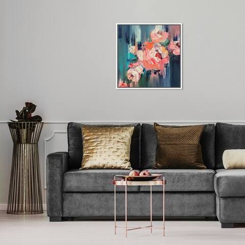 Oliver Gal 'Show Me Love' Abstract Wall Art Framed Canvas Print Textures - Pink, Blue