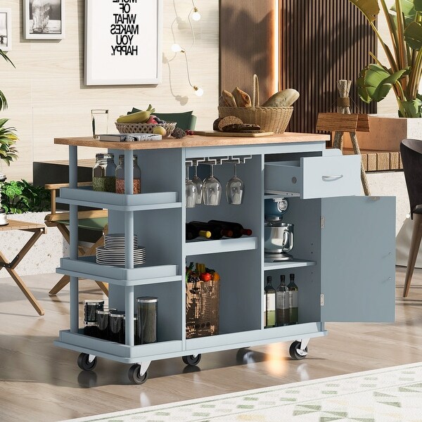 Kitchen storage shelves on wheels discount