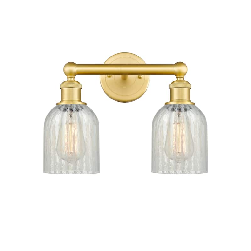 Innovations Lighting 616-2W-12-14 Caledonia Vanity Caledonia 2 Light - Satin Gold / Mouchette