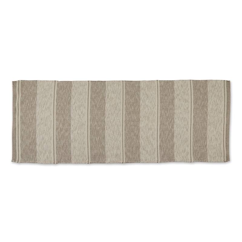 DII French Blue Variegated Plaid Recycled Yarn Rug (Set of 2) - Big