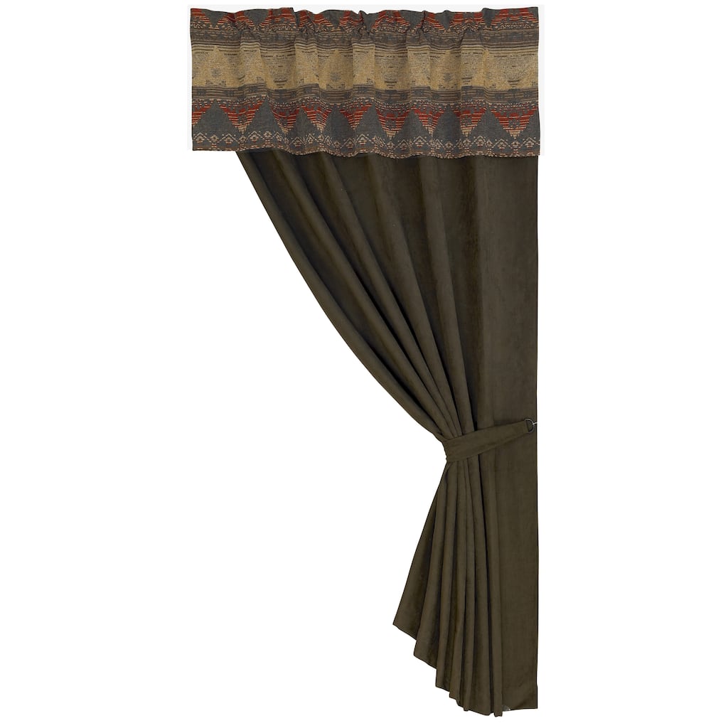 Paseo Road by HiEnd Accents Sierra Curtain Set with Valance, 2PC - 60"x84"
