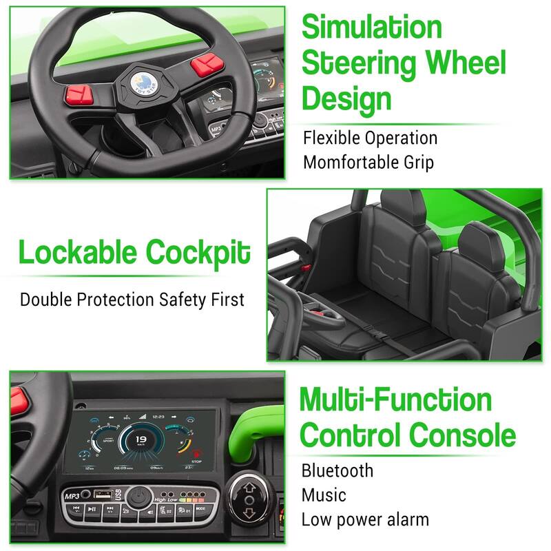 Ride On Dump Truck for Kids Ride On Car with Remote Control Electric UTV Vehicles