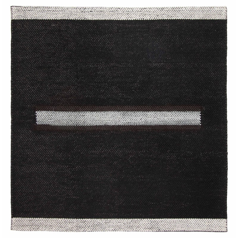 ECARPETGALLERY Braid weave Sienna Black Wool Rug - 5'9 x 6'0 - Black - 5'9 x 6'0