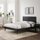 preview thumbnail 1 of 24, Marlee Full Wood Platform Bed With Splayed Legs Full - Black