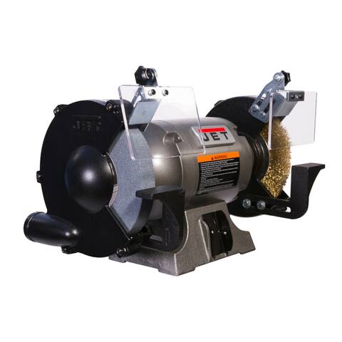 Jet 577128 Shop Bench Grinder JBG 8W with Grinding Wheel and Wire Wheel System - 54
