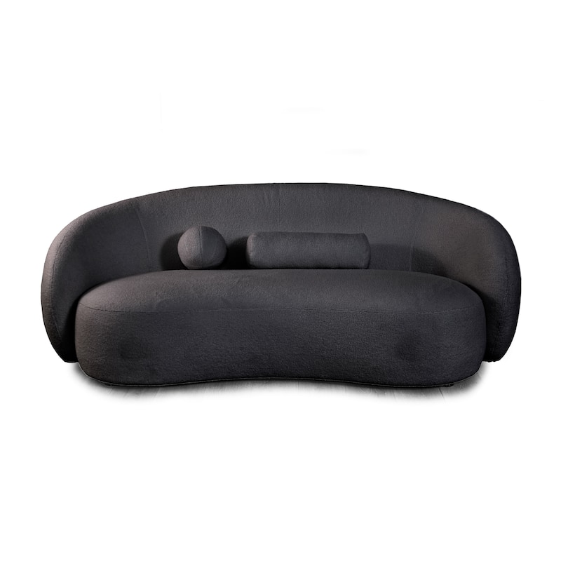 Furniture of America Nalei Modern 85-inch Chenille Sofa with Pillows