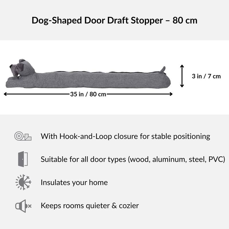 Dog-Shaped Draft Stopper 35 Inches