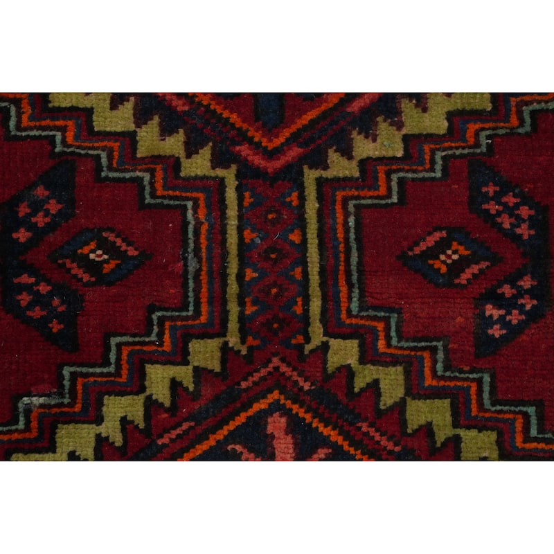 Hand Knotted Oriental 100% Wool Carpet Traditional Tribal Red Ardebil Area Rug - 5' 2'' X 3' 0''