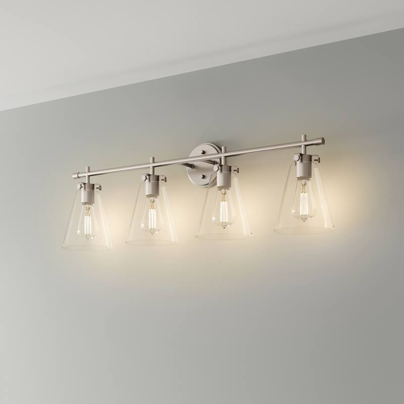 Millennium Lighting Aliza 4 Light Vanity Fixture with Clear Glass Shades