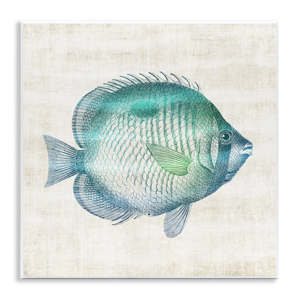 Stupell Fish Impression Sea Life Wall Plaque Art Design By Susan Arnot