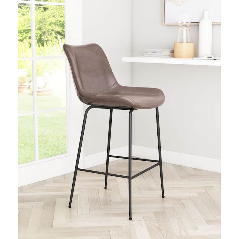 Byron Counter Chair - 20.1" W x 22.2" D x 38.6" H - Brown