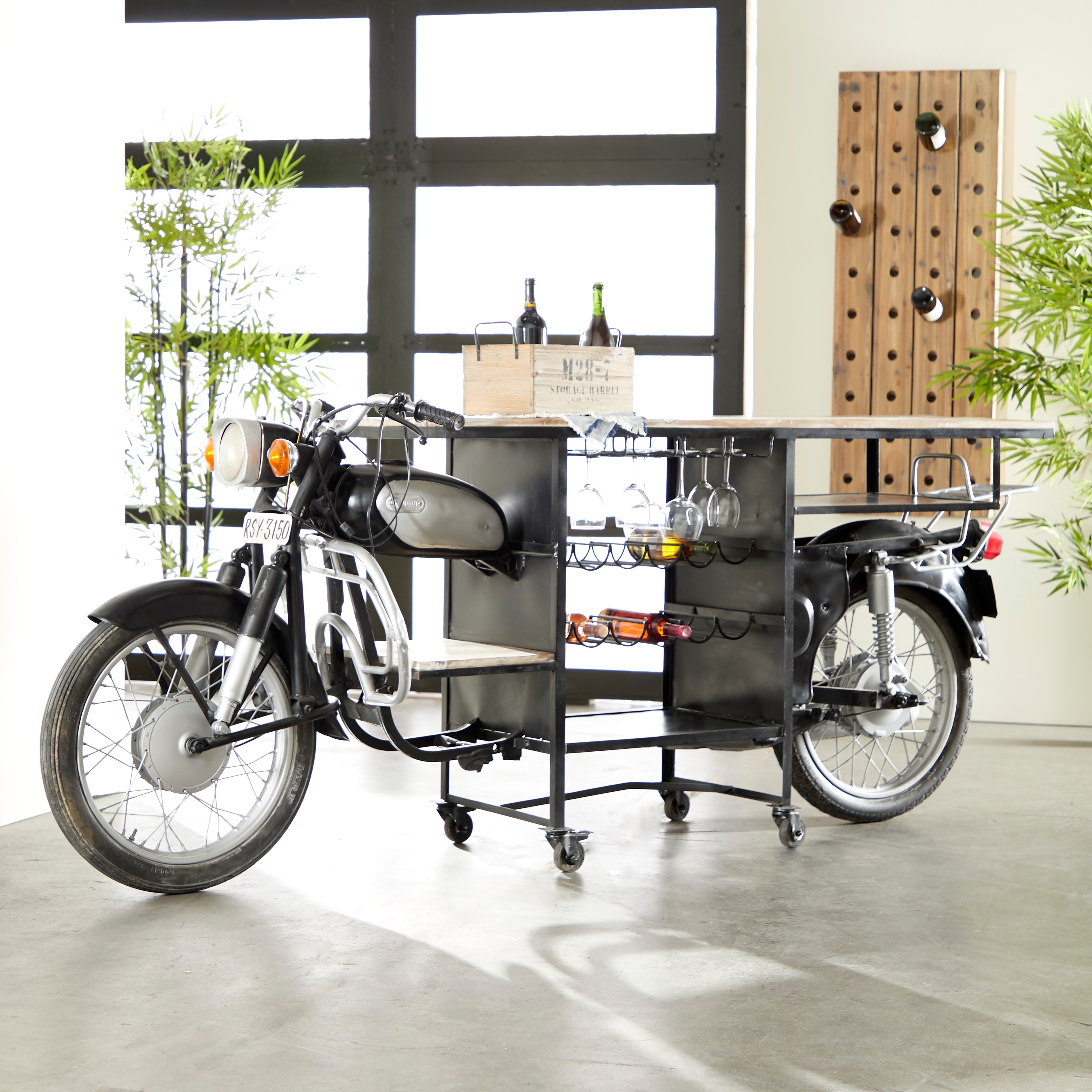 Motorcycle sales wine rack