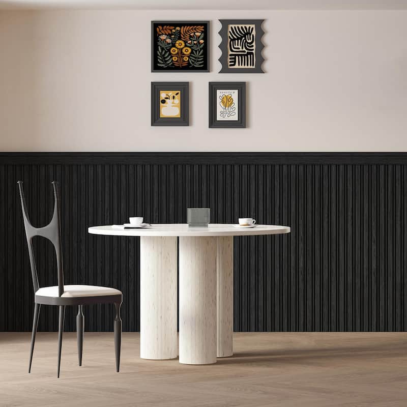 Art3d Decorative PS Wall Panel Kit with Trim, 12 Panels & 4 Edge Strips - N/A