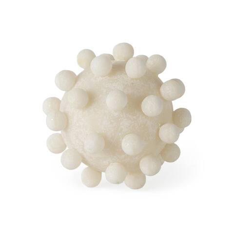 Malo 4.7L x 4.7W x 4.7H Cream Resin Small Sphere Decorative Object