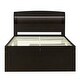 preview thumbnail 18 of 48, Platform Bed with Twin Size Trundle & 2 Drawers, Wooden Storage Bedframe with LED Headboard/Charging Station for Kids Boys Girls