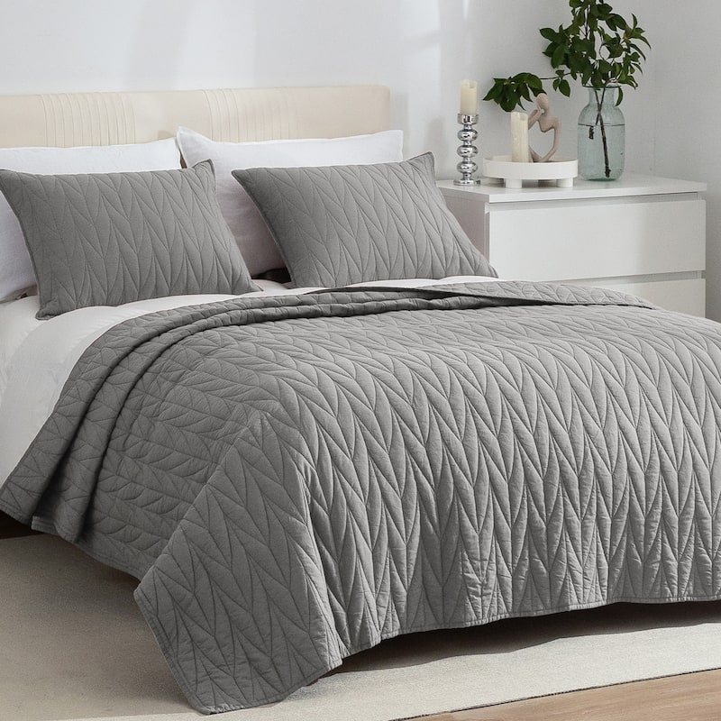 Cotton Reversible 3 Piece Quilt Set