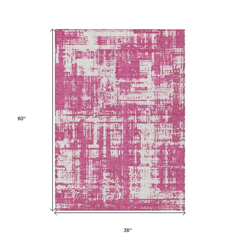 HomeRoots Abstract Transitional Rectangle Outdoor Rug