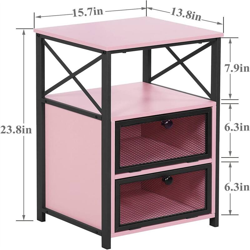 odern Night Stand with Storage Space