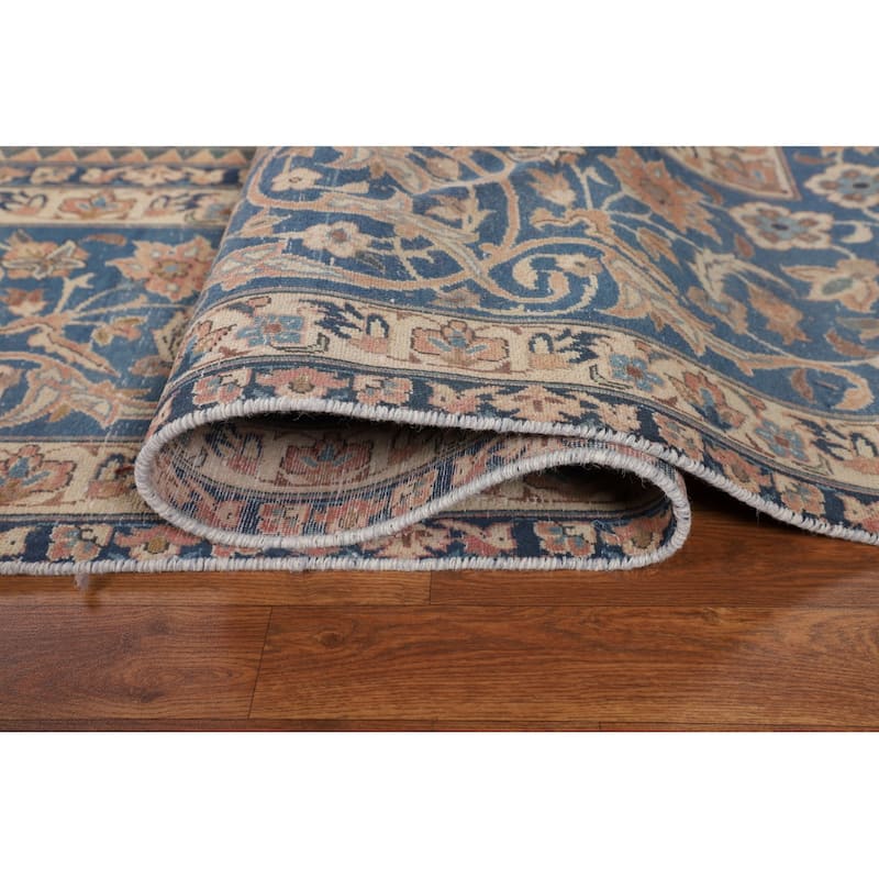 Najafabad Persian Large Vintage Rug Hand-Knotted Wool Carpet - 10'11" x 16'2"