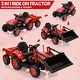 preview thumbnail 3 of 26, Hetoy 3 in 1 Ride on Tractor, 12V Ride on Bulldozer with Detachable Trailer