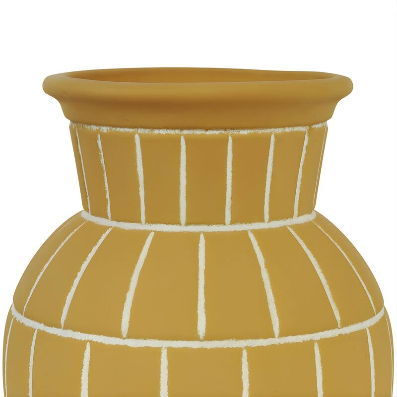 Aria Home Tan Ceramic Bubble Vase with Raised Rim Set of Two