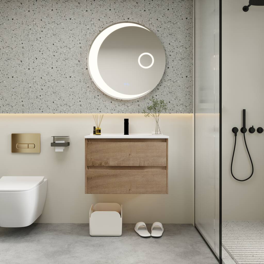 BNK 24//28/30/36/48 Inch Single Sink Bathroom Vanity with Soft Close Drawers