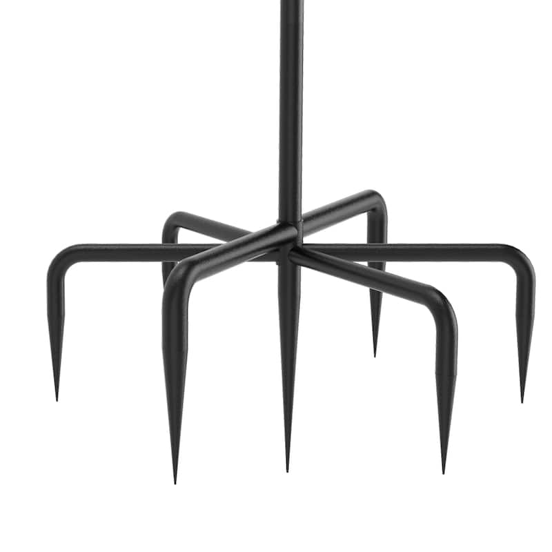 Heavy Duty Shepherd Hooks Metal Garden Bird Feeder Hanging with7 Prongs Set of 2
