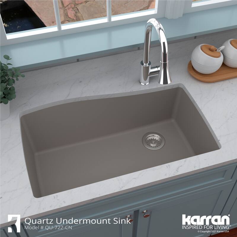 Karran Undermount Quartz Single Bowl Kitchen Sink