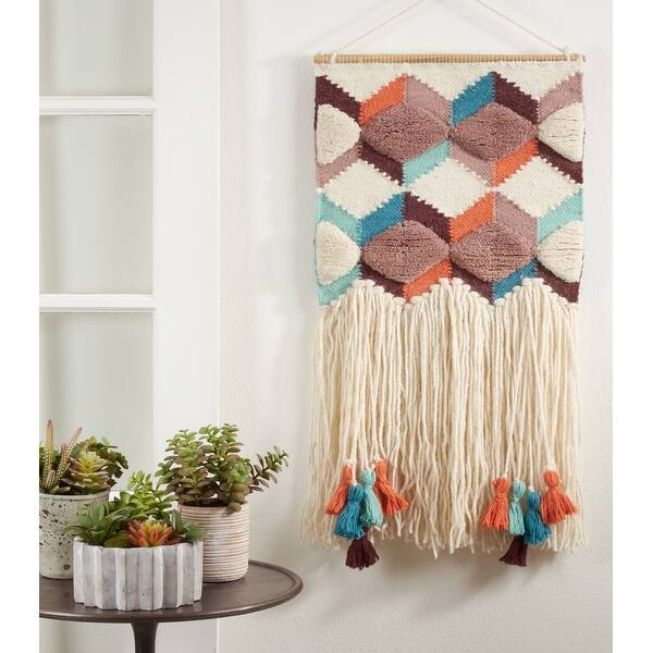 Colorful woven 2025 wall hanging