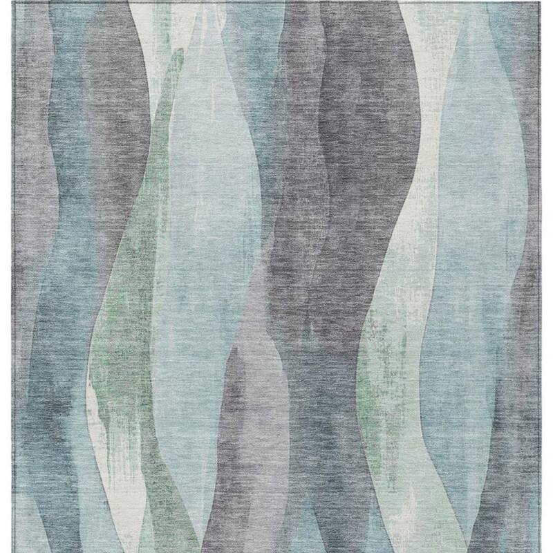 HomeRoots Abstract Transitional Rectangle Outdoor Rug