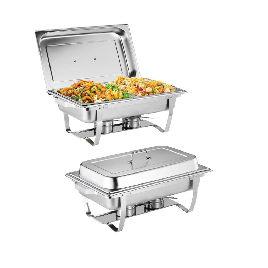 2 Packs 8 Qt Chafing Dish for Buffet Set Chafers and Buffet Warmers Sets
