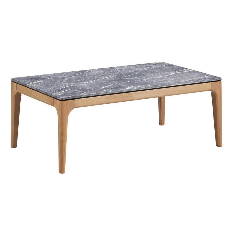 Blaine Grey Coffee Table with Marble-like Top