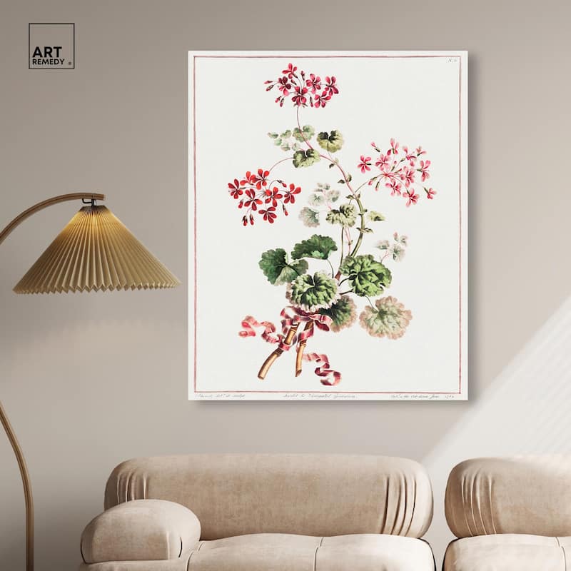 Carlet Variegated Geranium 1801 Canvas by Art Remedy, Gallery Wrapped