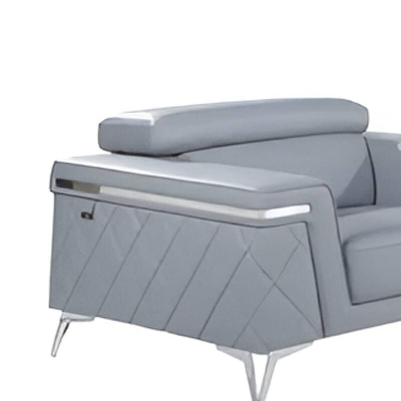 HomeRoots Three Piece Indoor Blue Five Person Seating Set