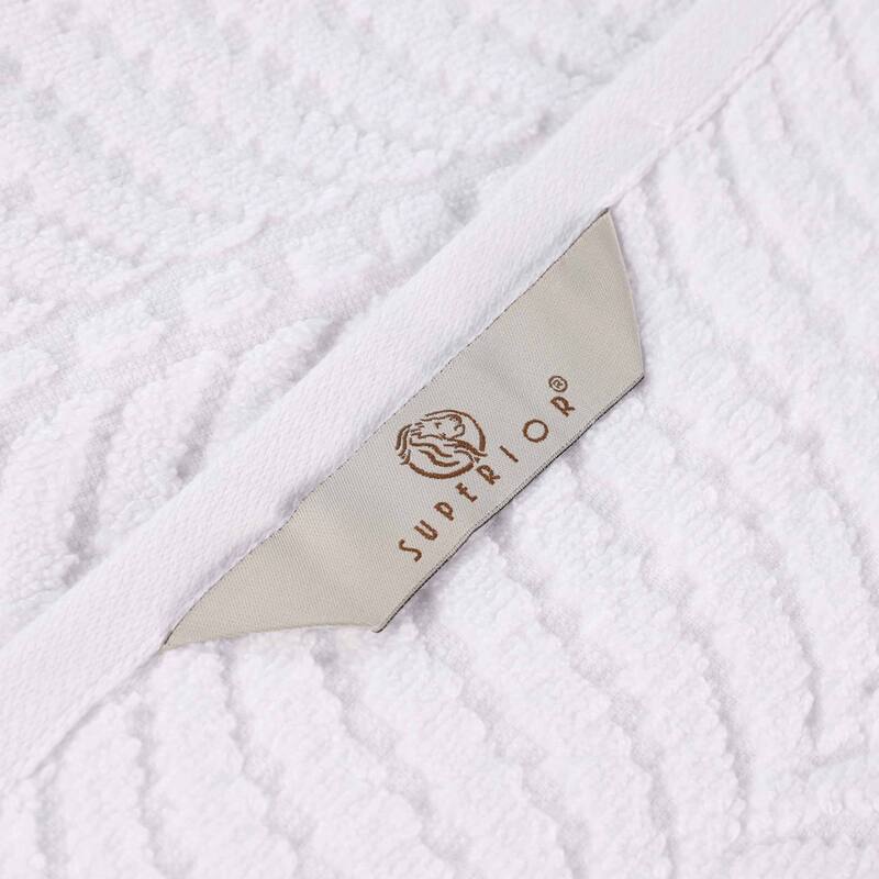 Superior Chevron Zero Twist Solid and Jacquard Cotton 6 Piece Towel Set