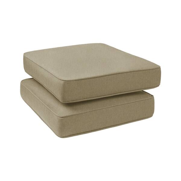 slide 2 of 69, Haven Way Universal Outdoor Ottoman Cushion (Set of 2) Beige