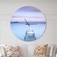 preview thumbnail 7 of 7, Designart 'Bright Purple Sky' Oversized Coastal Wall CLock 36 in. wide x 36 in. high