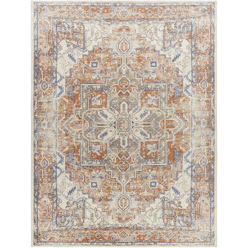 Livabliss Lillian Machine Washable Faded Classic Area Rug