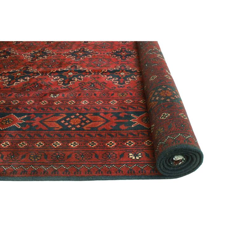 Khal Mohammadi Noslen Burgundy/Navy Rug - 7'11" x 11'3"