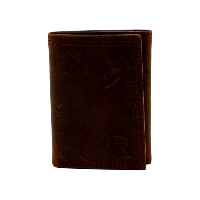 Ariat Mens Rowdy Trifold Brown Wallet