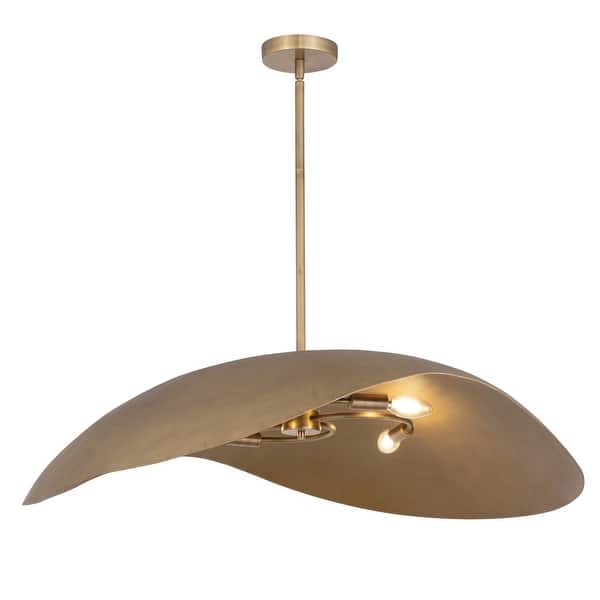 slide 2 of 4, Maxim 31263 Denarii 4 Light 37" Wide Pendant Natural Gold