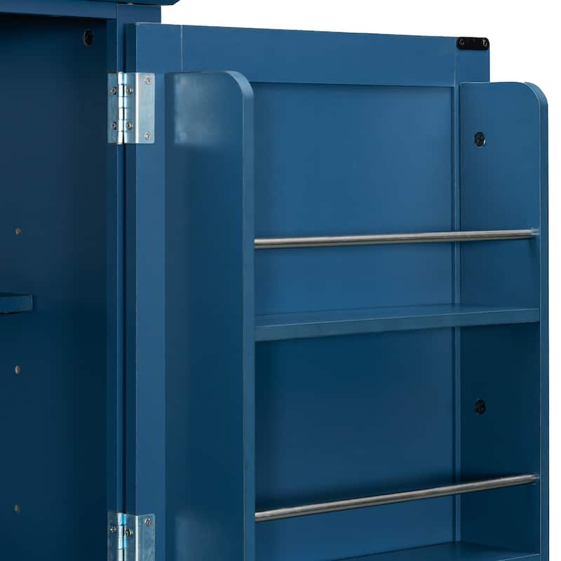 72" Shaker Style Kitchen Pantry Cabinet with Drawers, Freestanding Storage Cupboard with Pull-Out Trays