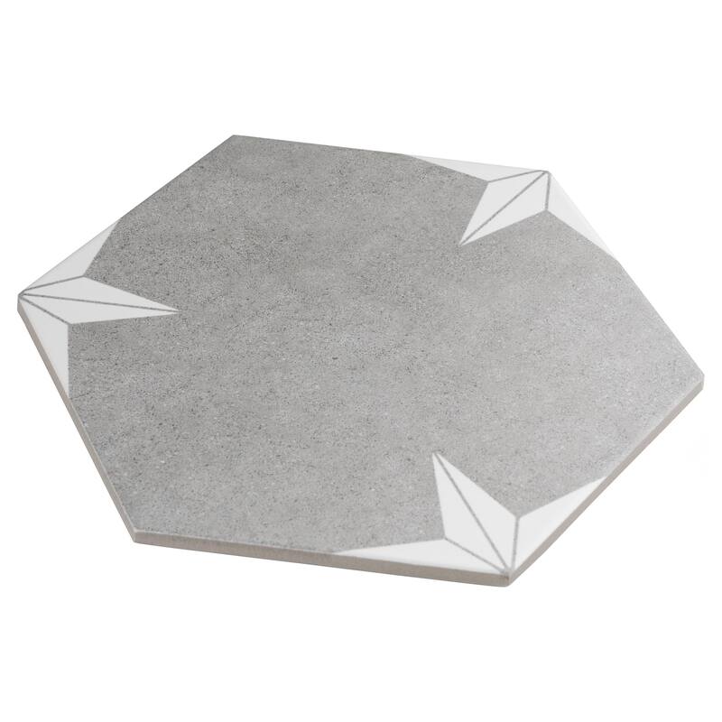 Merola Tile Stella Hex Mist 8-5/8" x 9-7/8" Porcelain Floor and Wall Tile