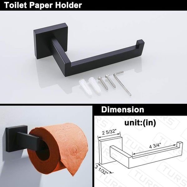 32 Inch Single Towel Bar - SUS304 Stainless Steel Wall-Mounted Towel Holder In Matte Black